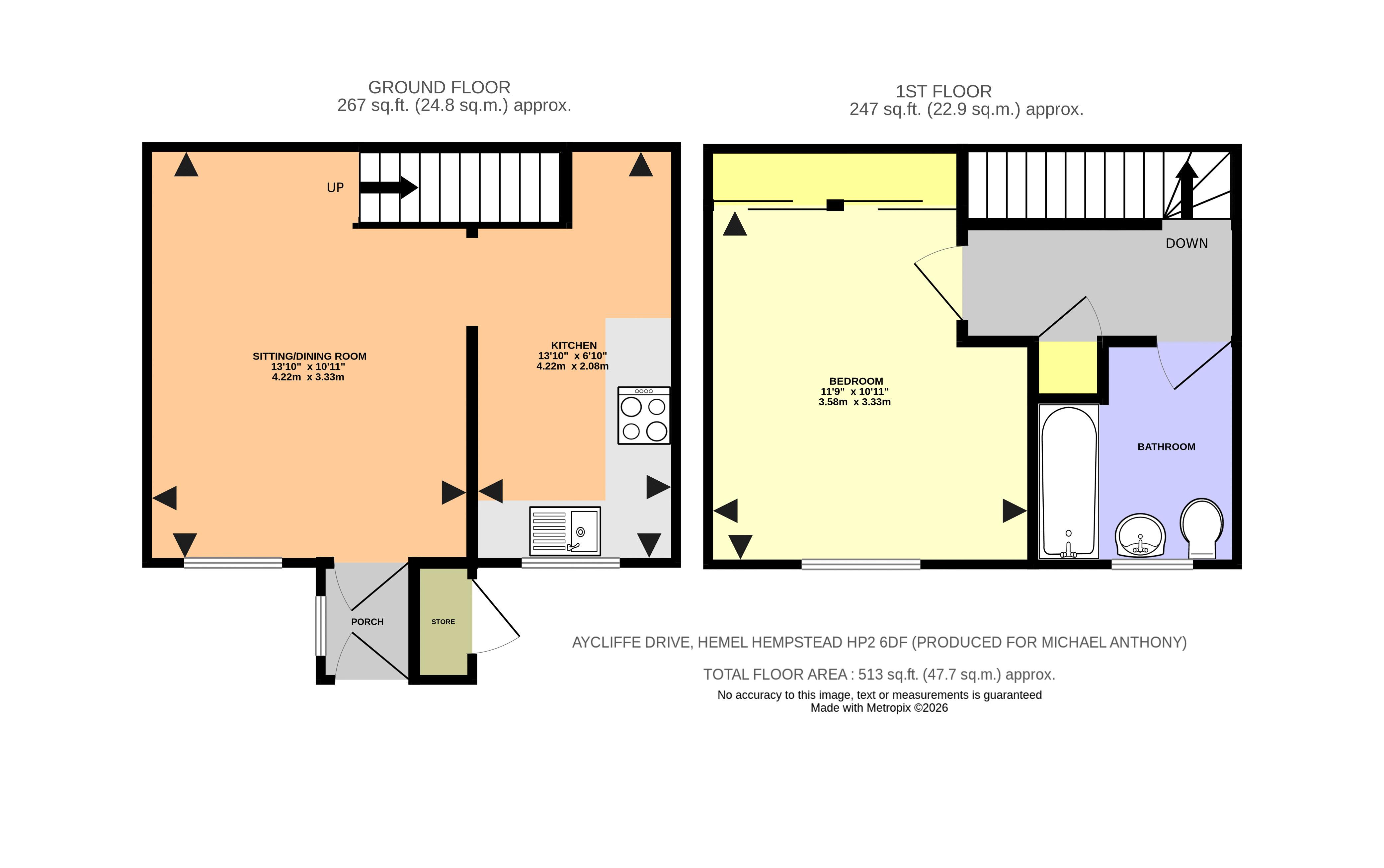 68, Aycliffe Drive, Hemel Hempstead floorplan