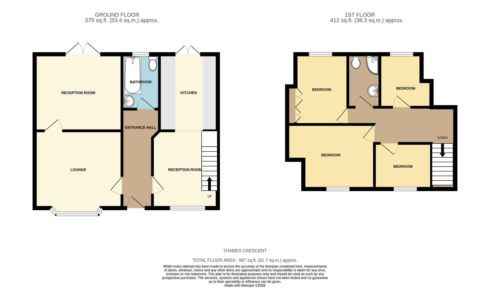 52 Thames Crescent, Stanford-Le-Hope floorplan