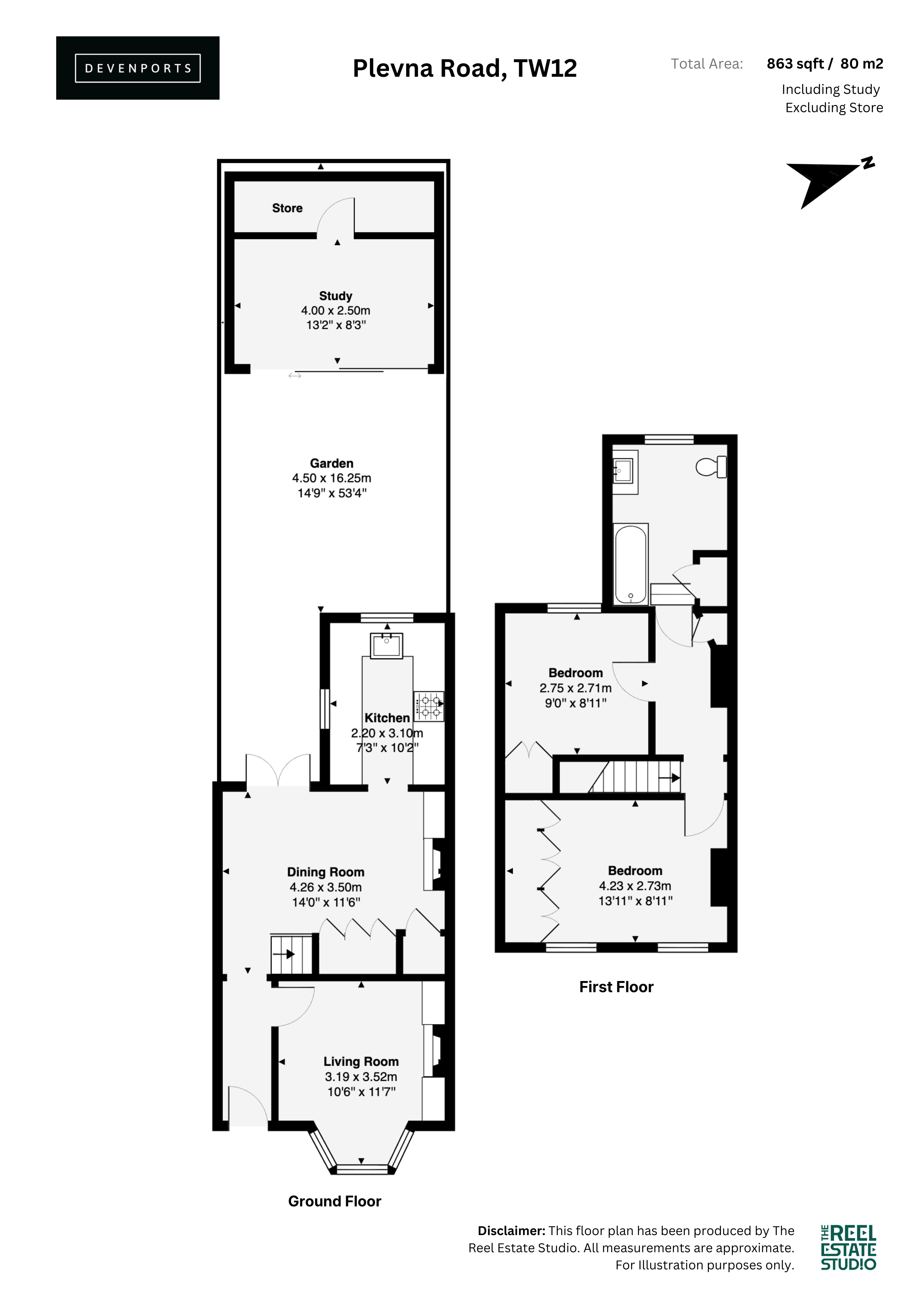 Plevna Road, Hampton floorplan