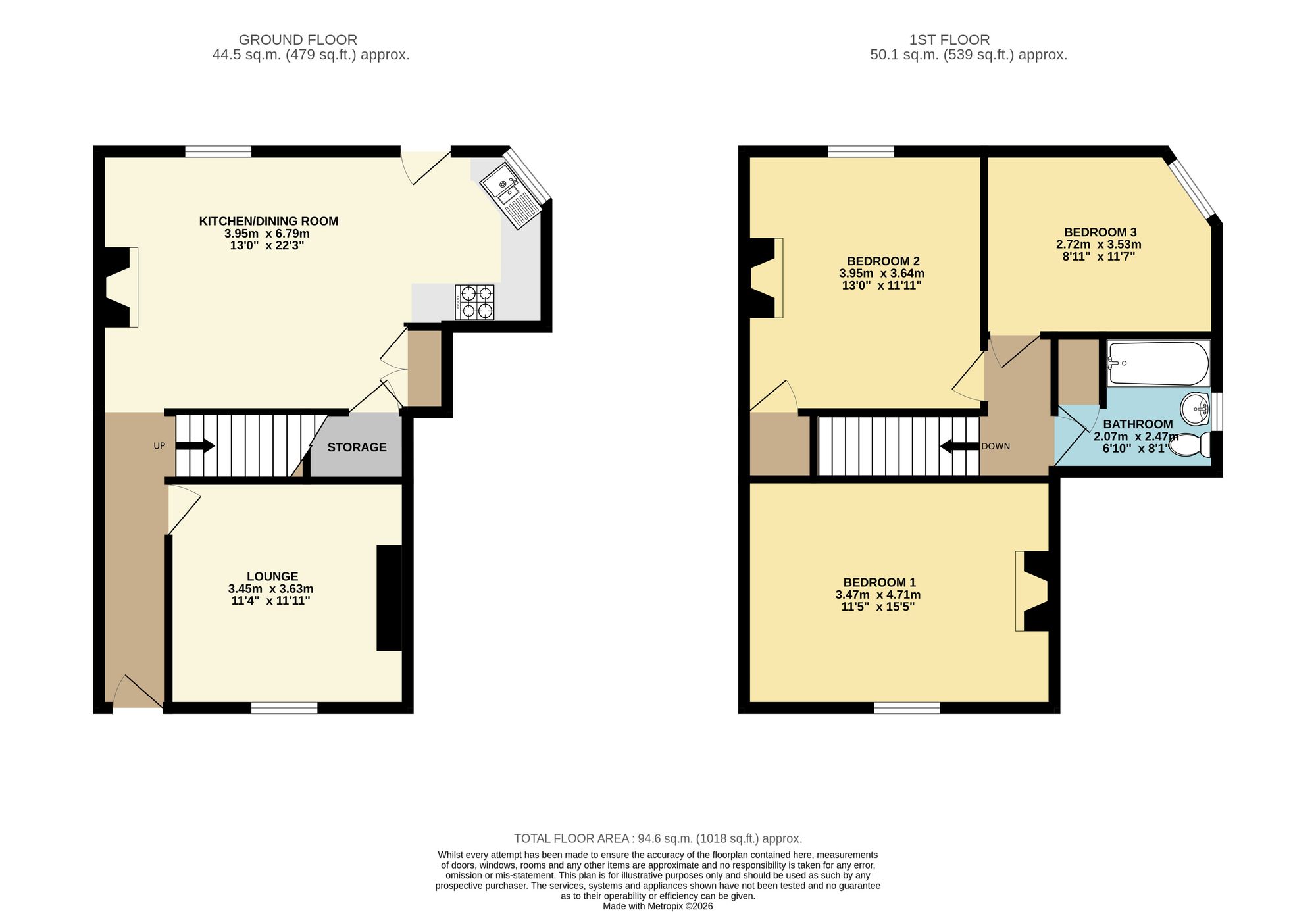 127 Thanet Street, Chesterfield floorplan