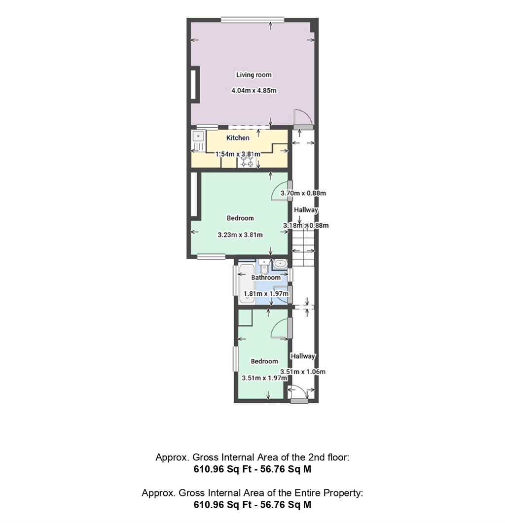 Flat 2, 43, Marmion Road, SOUTHSEA floorplan