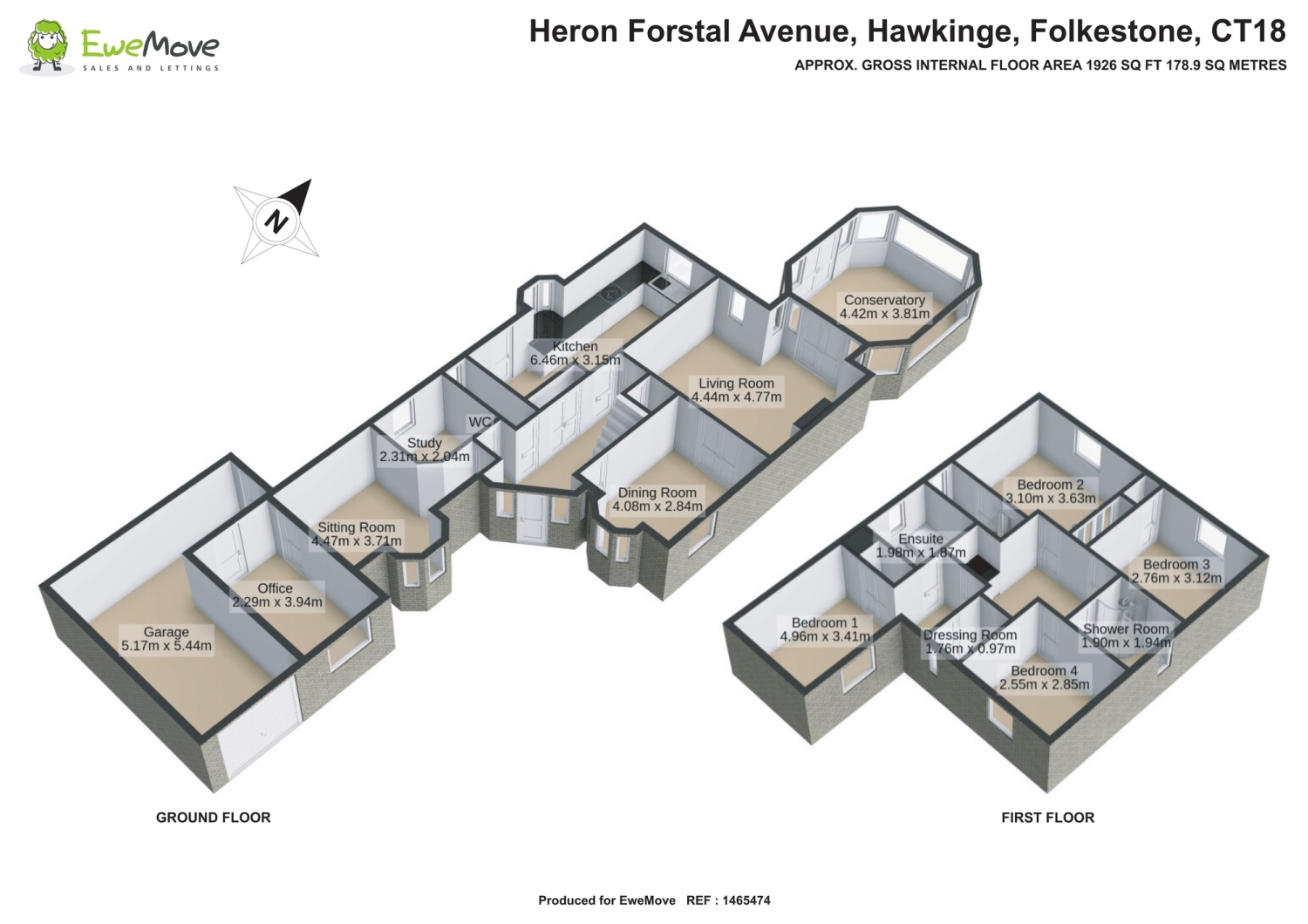 44, Heron Forstal Avenue, Folkestone floorplan
