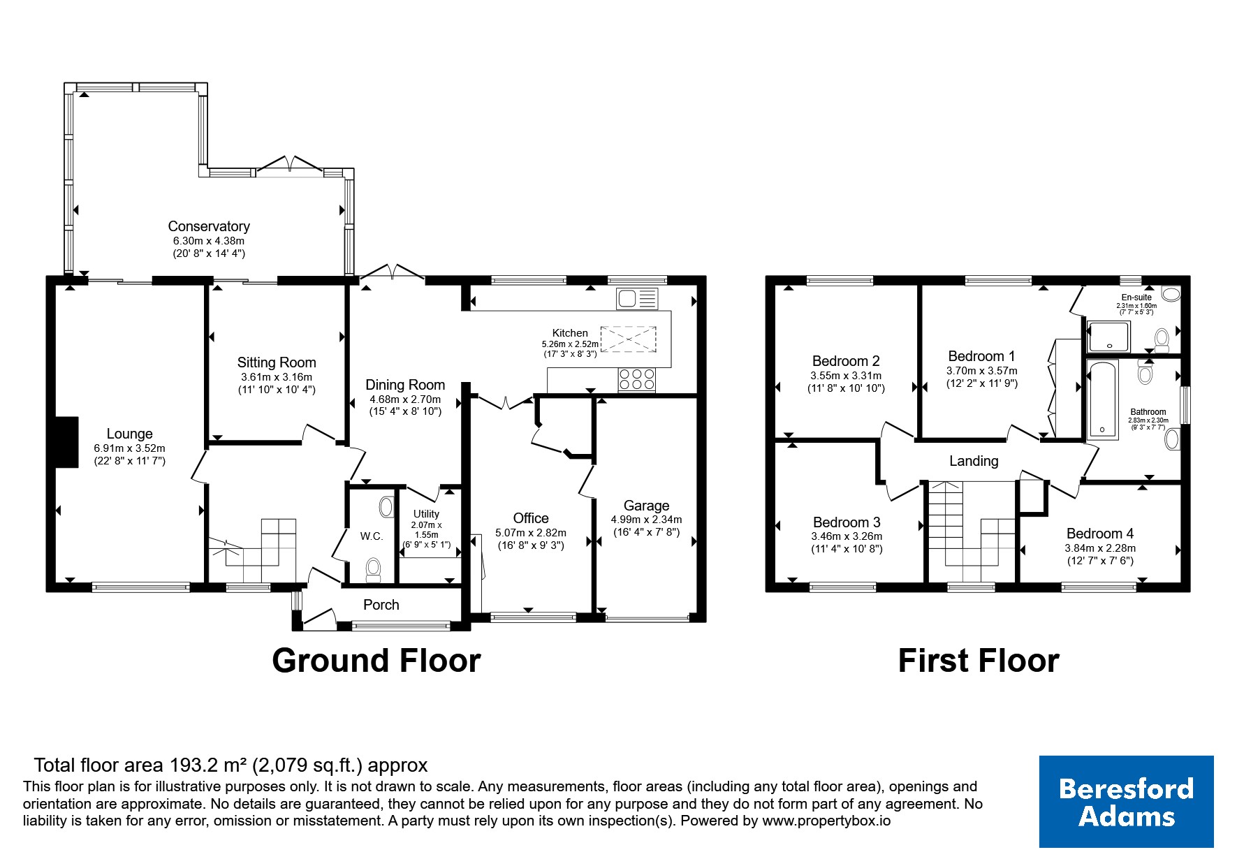 10, The Elms, Clwyd floorplan