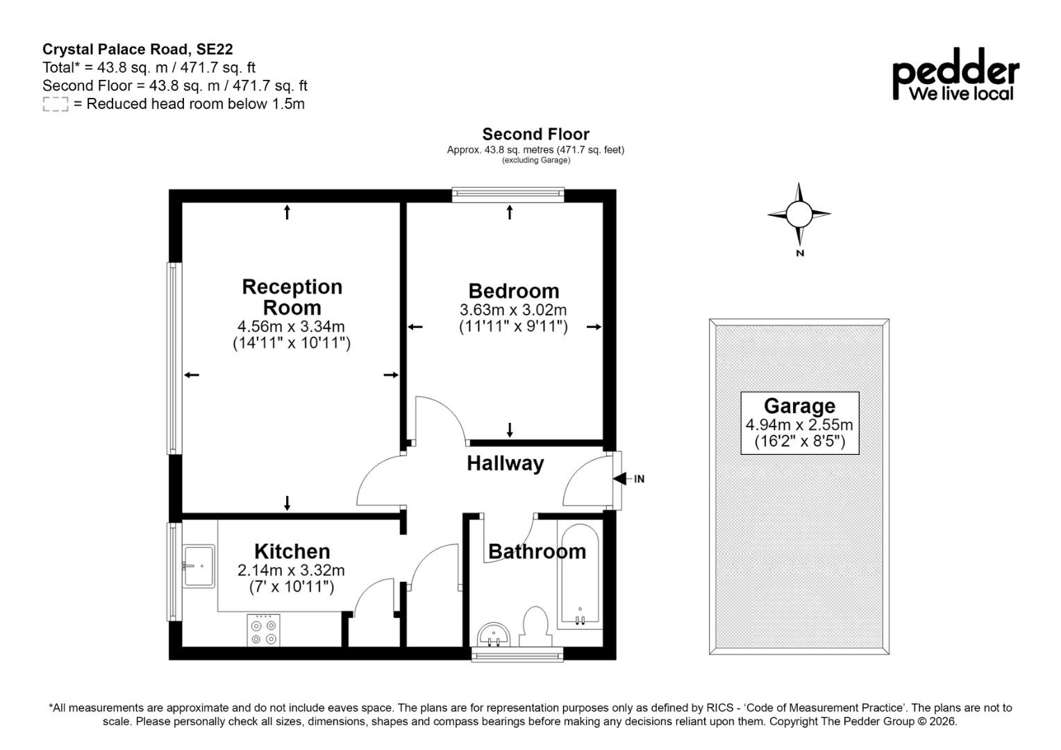 Flat 9, 57, Crystal Palace Road, London floorplan