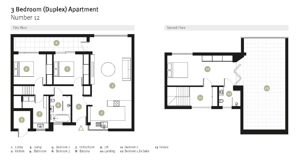 12 La Falaise, Sainte Adresse, Penarth floorplan