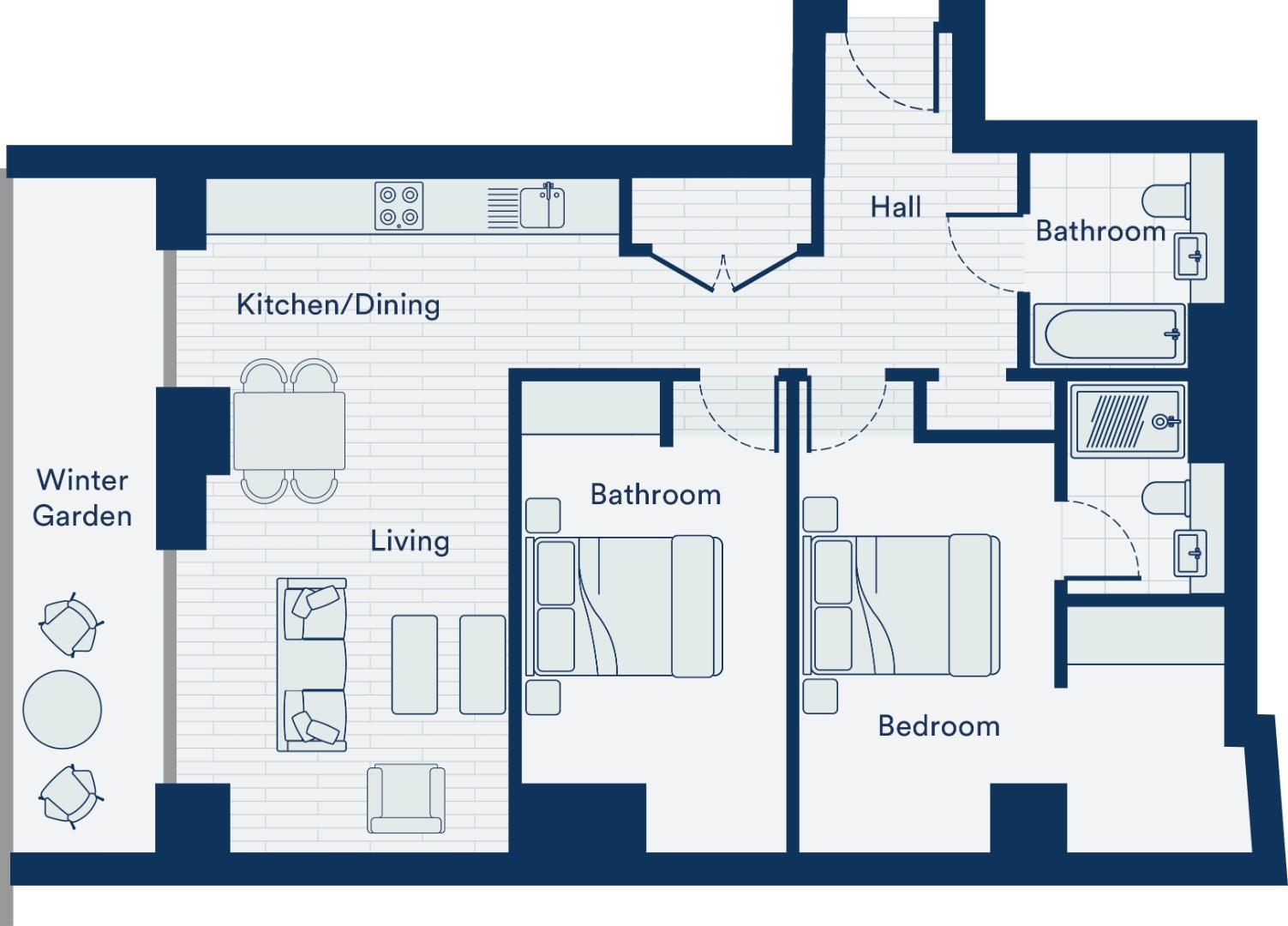 2605, Beorma Tower, Birmingham floorplan