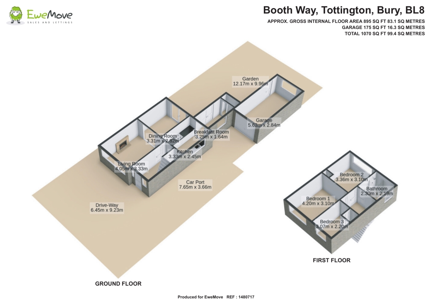 44, Booth Way, Bury floorplan
