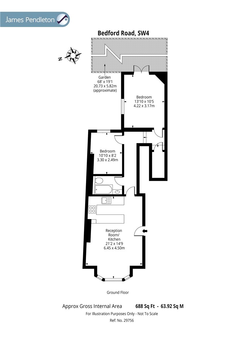 2 Bedrooms Flat to rent in Bedford Road, Clapham, London SW4