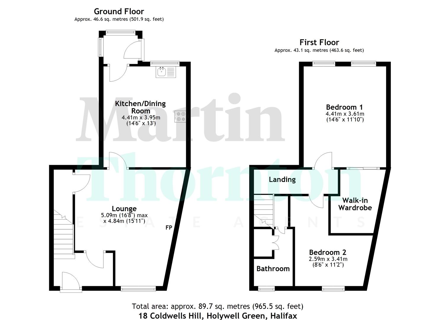 18, Coldwells Hill, Halifax floorplan