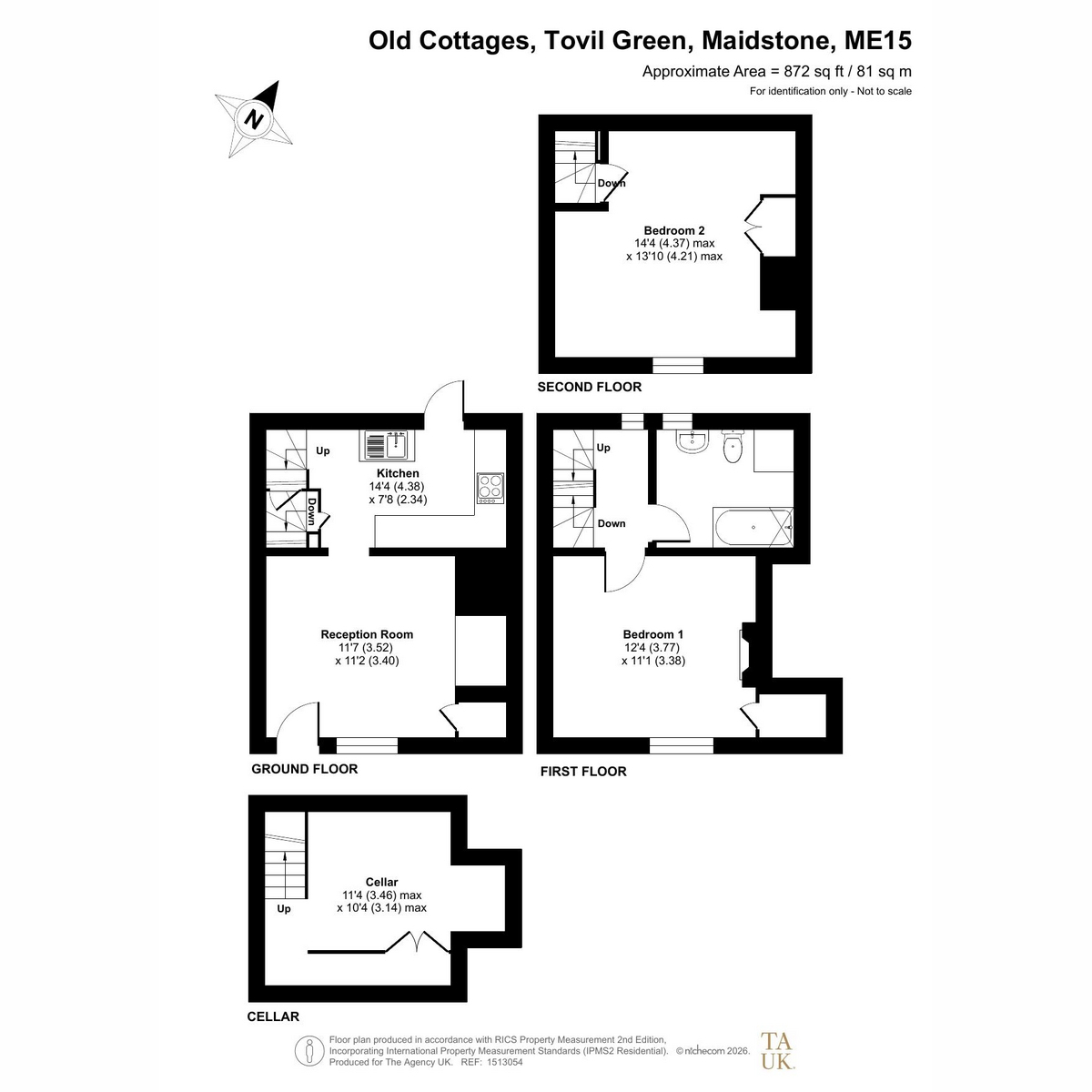 2, Old Cottages, Maidstone floorplan