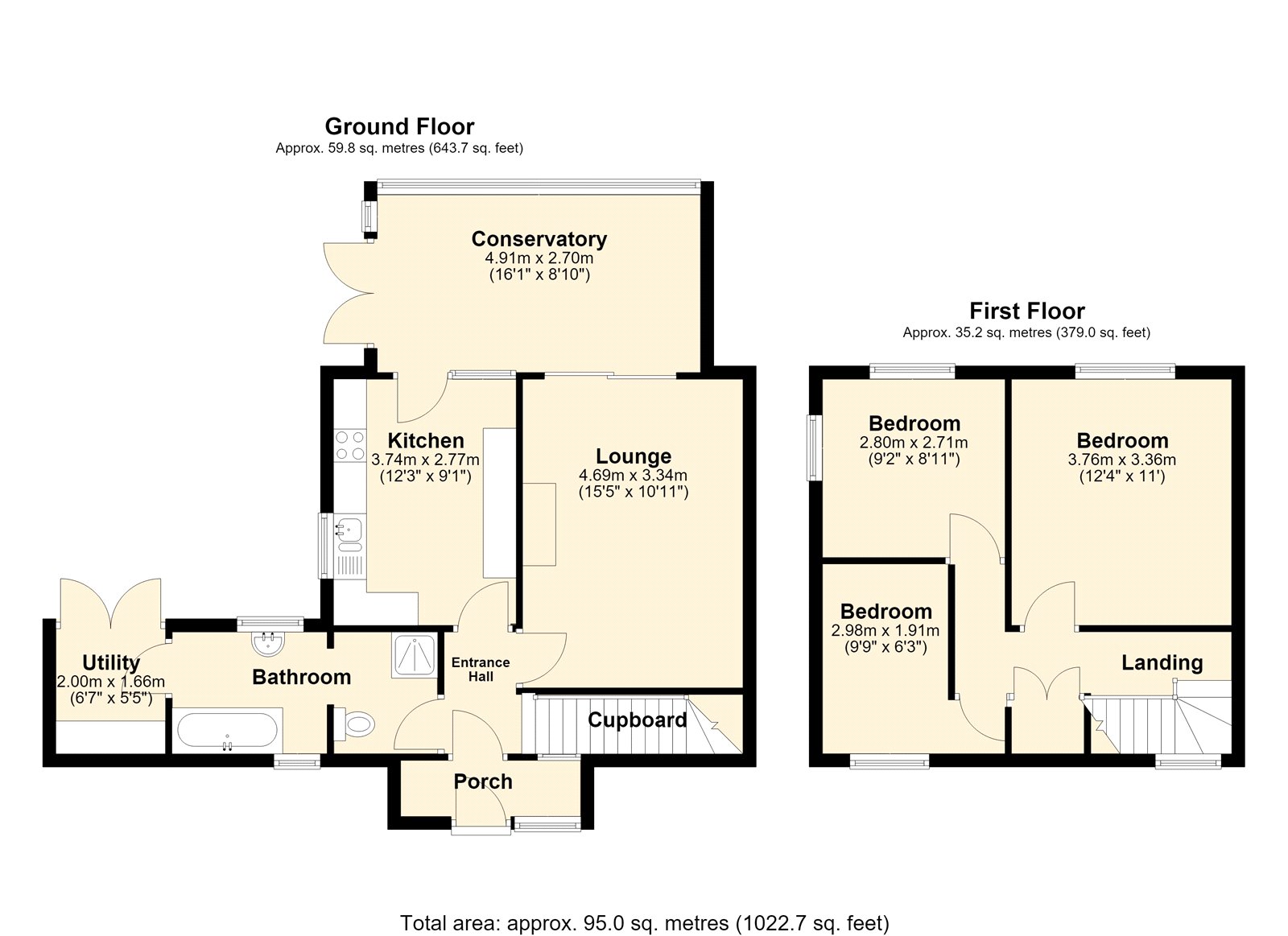 28, Wren Avenue, Suffolk floorplan