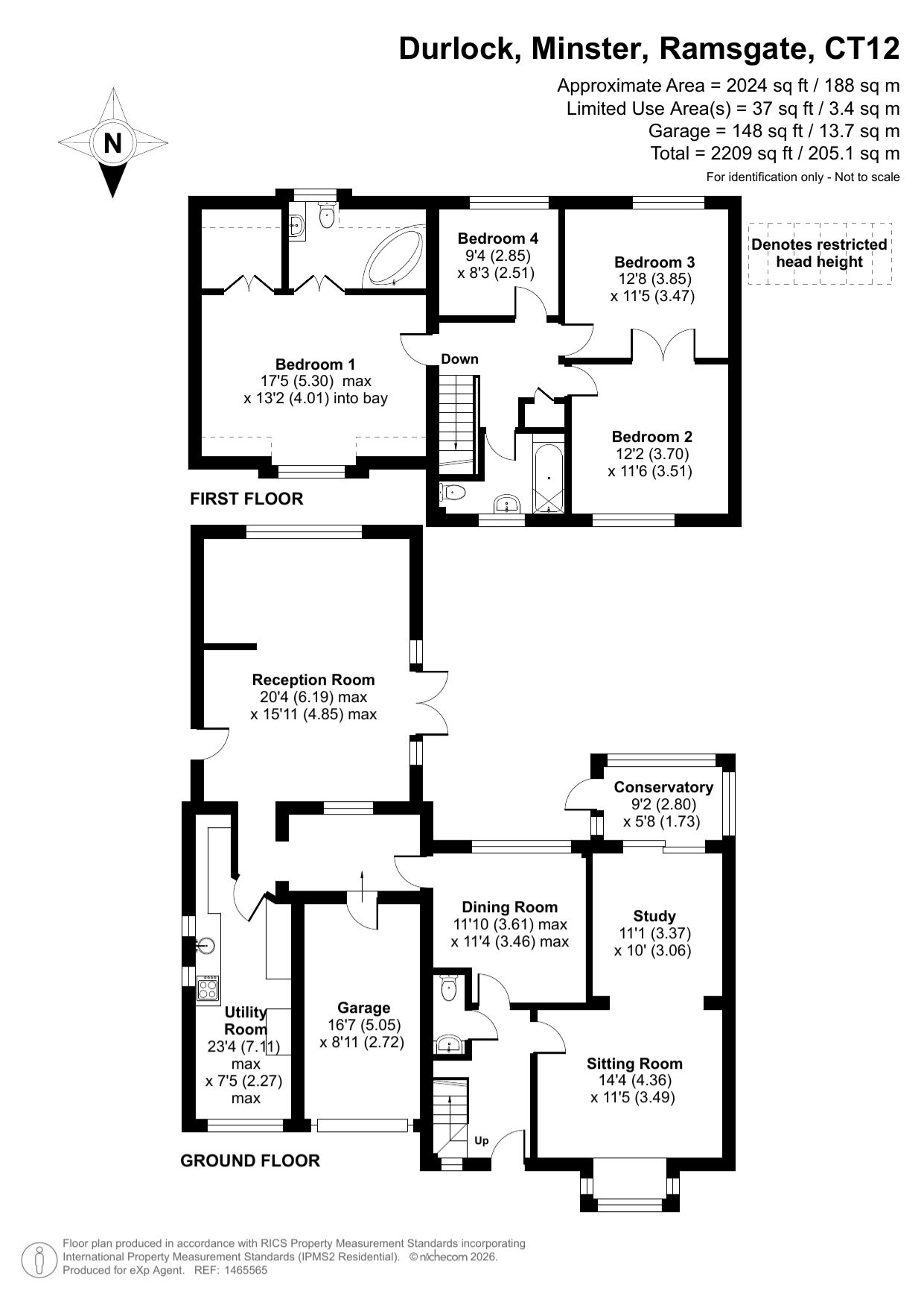 The Paddock, 8 Durlock, Ramsgate floorplan