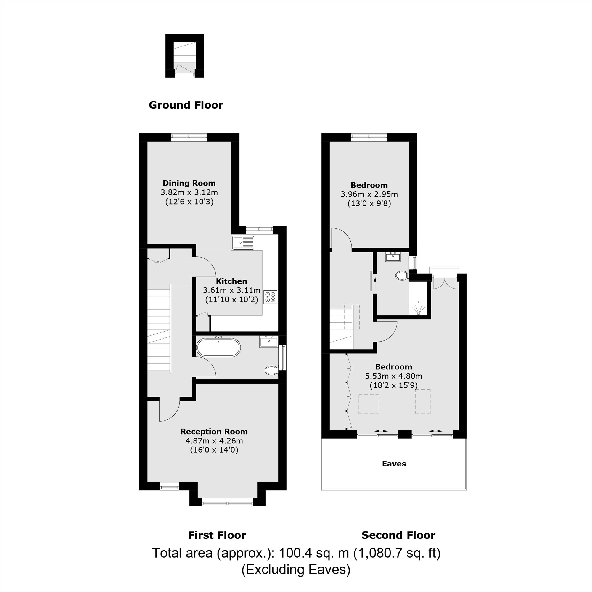Flat 2, 168, Murray Road, London floorplan