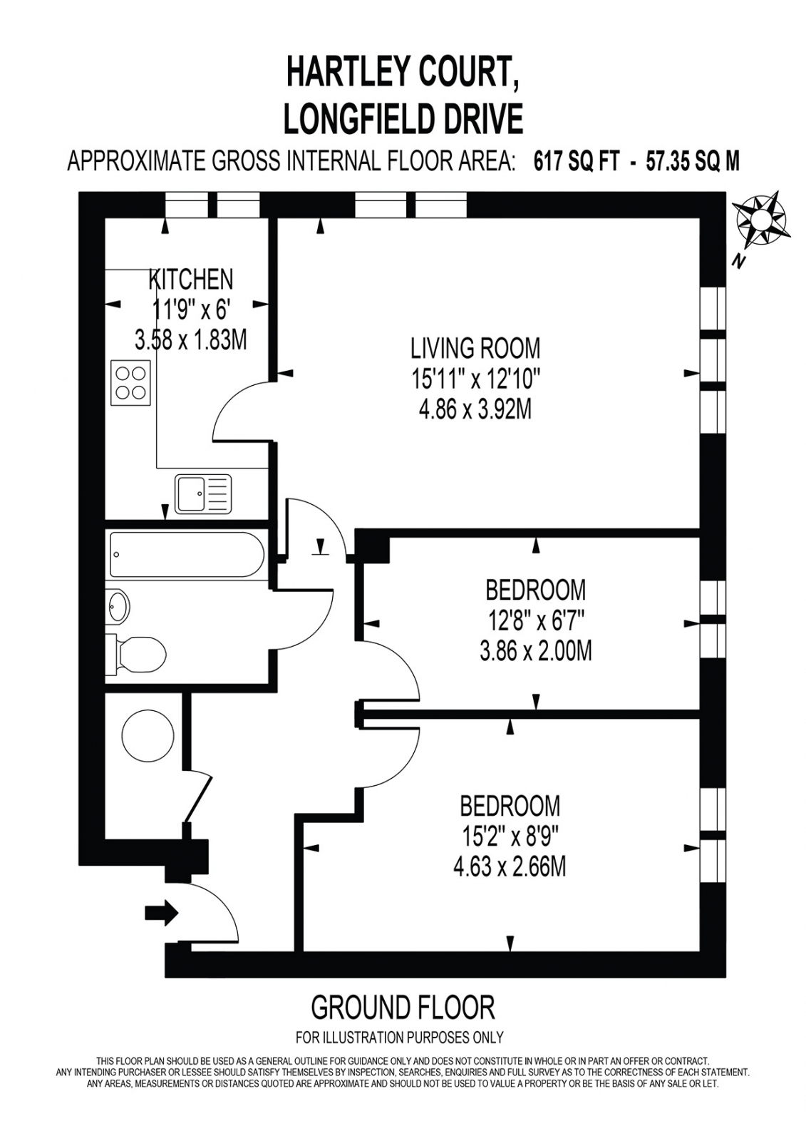 Flat 3, Mitcham floorplan
