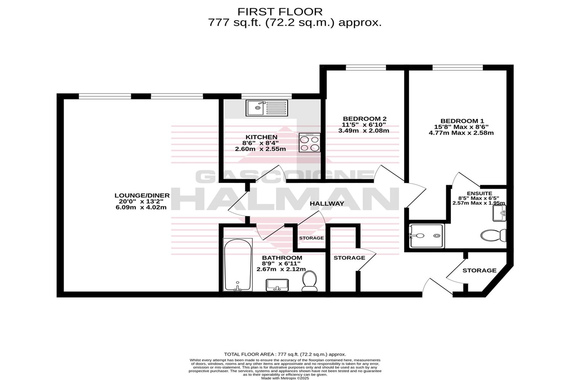 Flat 10, Brook Lodge Schools Hill, Cheadle floorplan