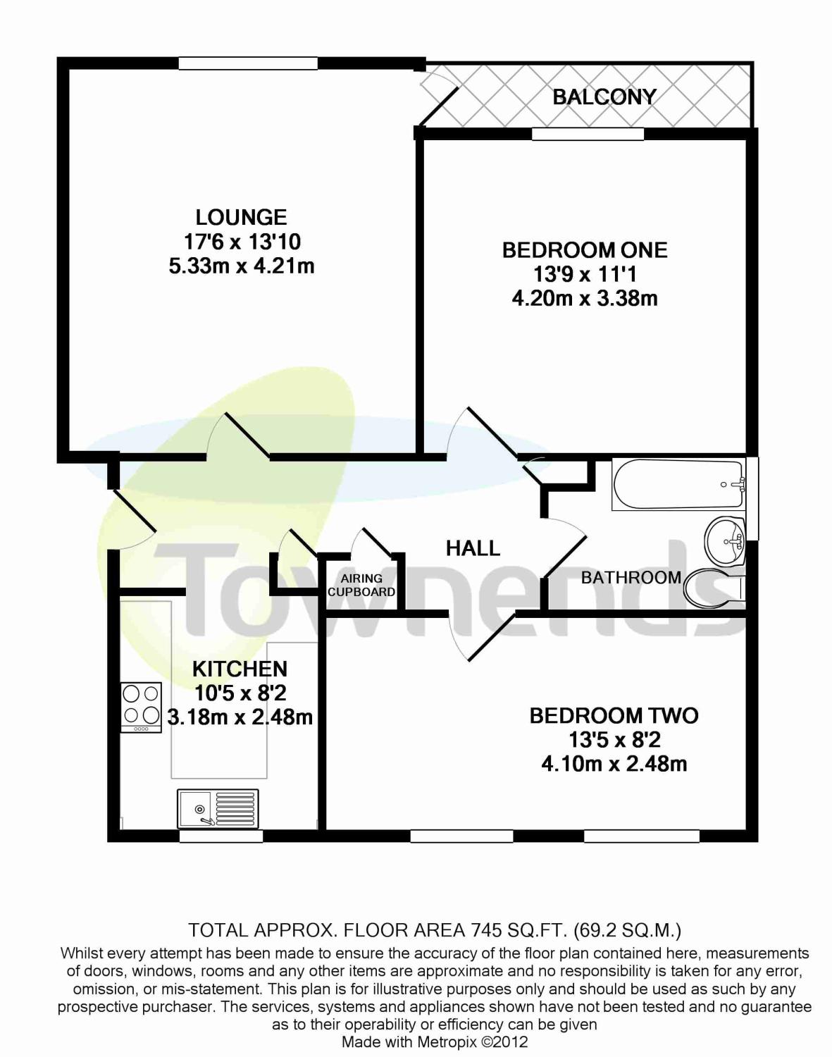 2 Bedrooms Flat to rent in Jordans Close, Guildford, Surrey GU1