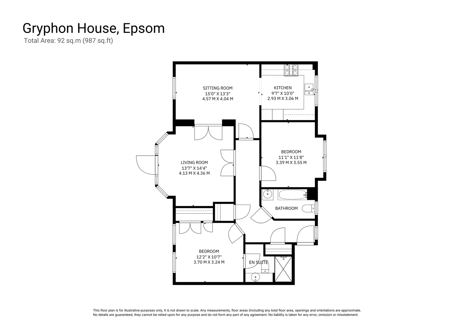 1, Gryphon House, Epsom floorplan