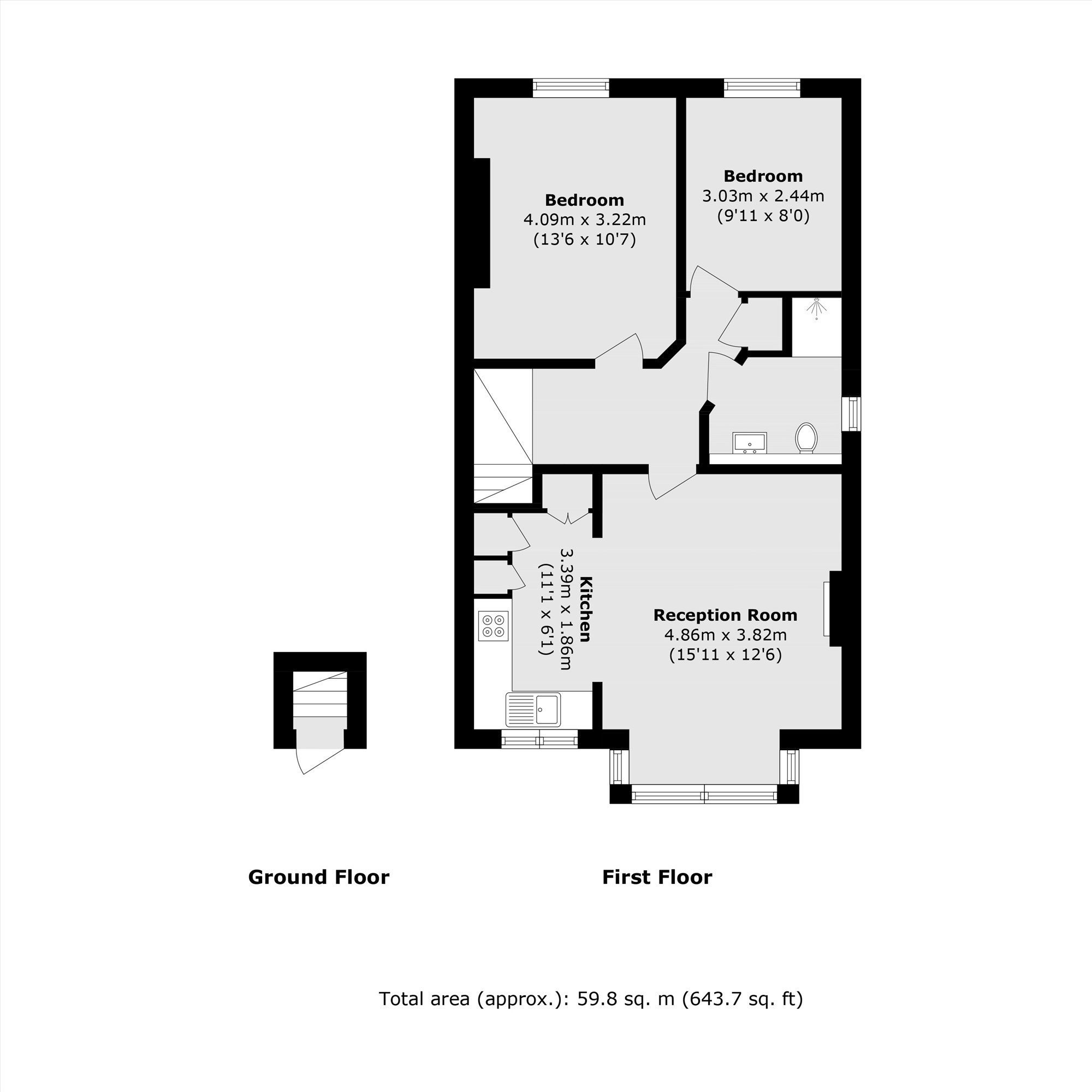 Flat First Floor, 23, Wormholt Road, London floorplan