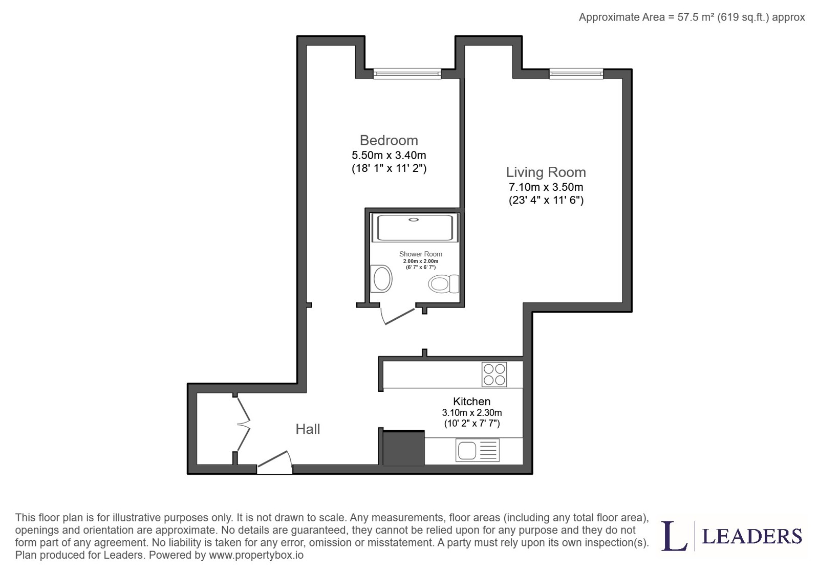 Apartment 606, The Grand, Manchester floorplan