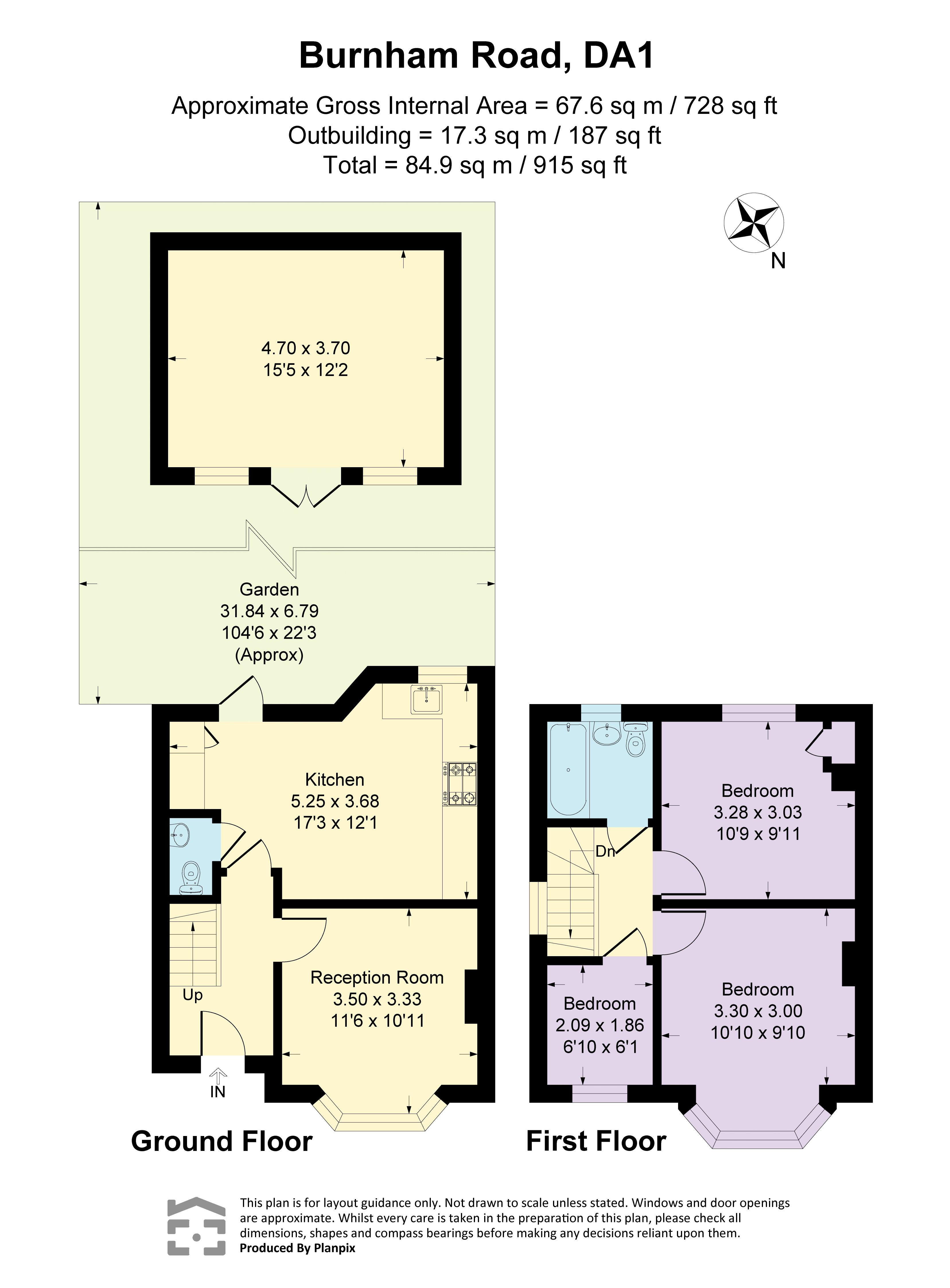 95, Burnham Road, Dartford floorplan