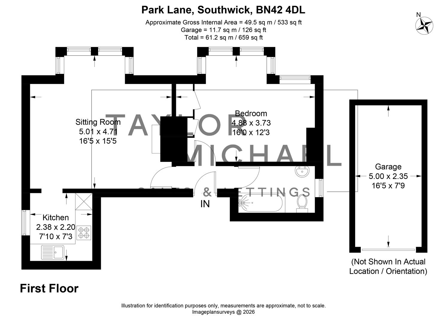 Flat 3, 17, Park Lane, Brighton floorplan