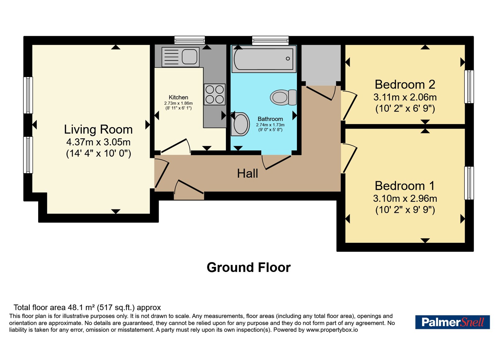 Flat 1, 49, Fitzmaurice Road, Dorset floorplan
