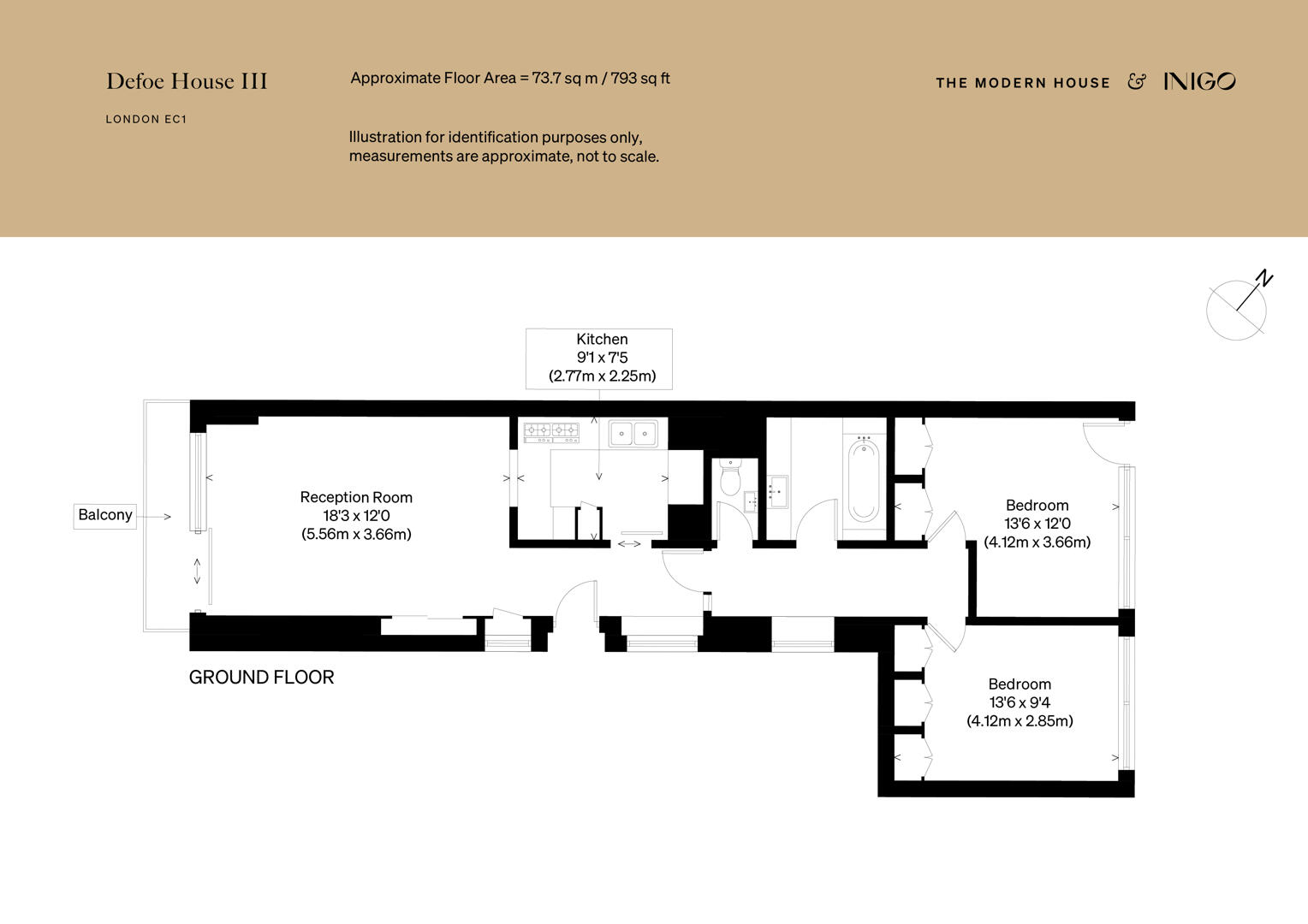 19, Defoe House, London floorplan