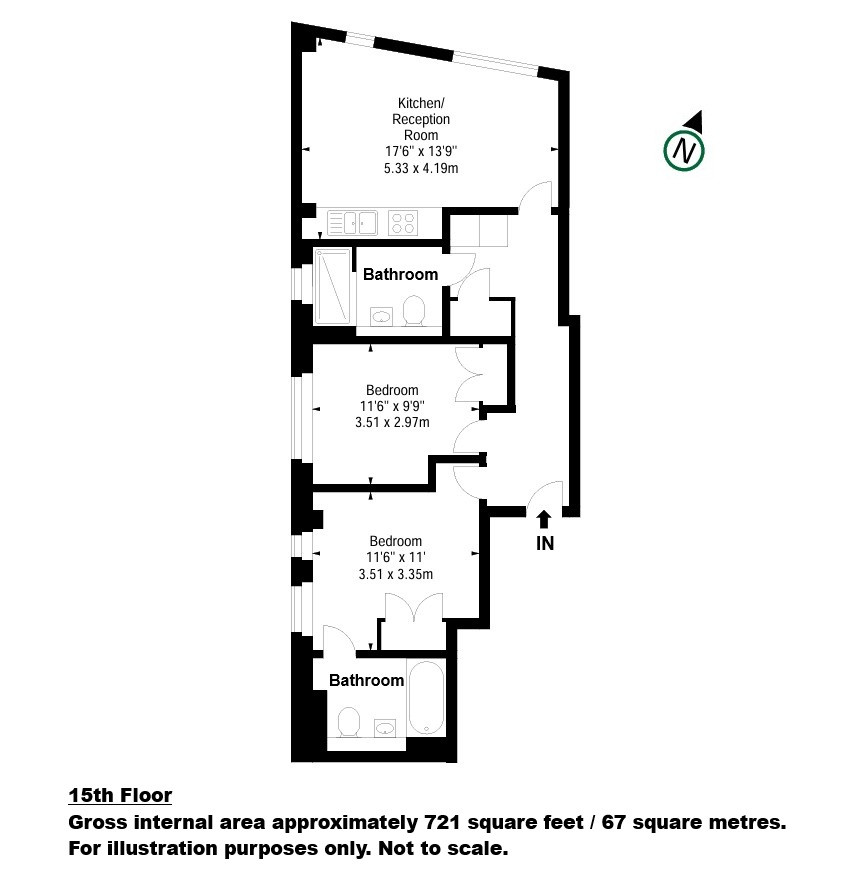 1509, 4b, Merchant Square, Paddington floorplan