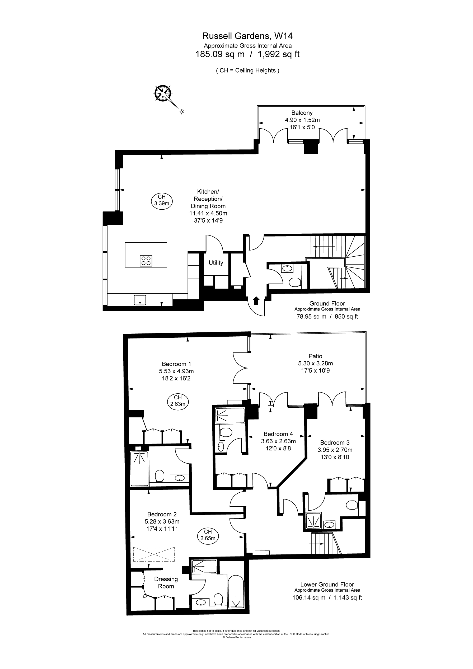 Apartment 2 Lincoln, 54, Russell Gardens, London floorplan