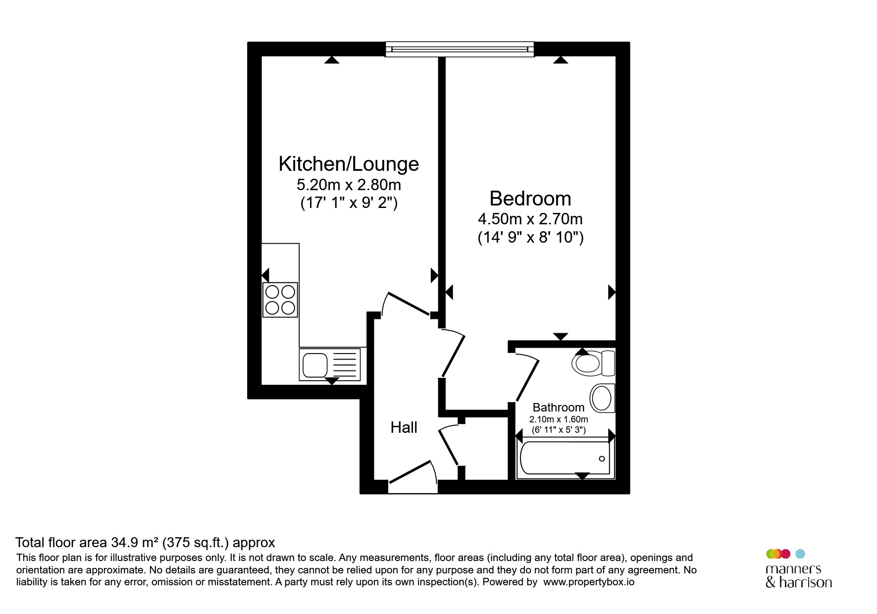 Flat 16, Marina House, Harbour Walk, Hartlepool floorplan