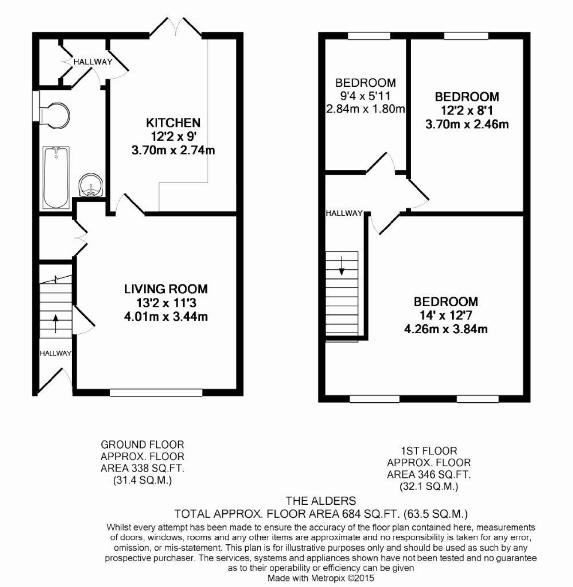 3 Bedrooms  to rent in The Alders, Hanworth TW13