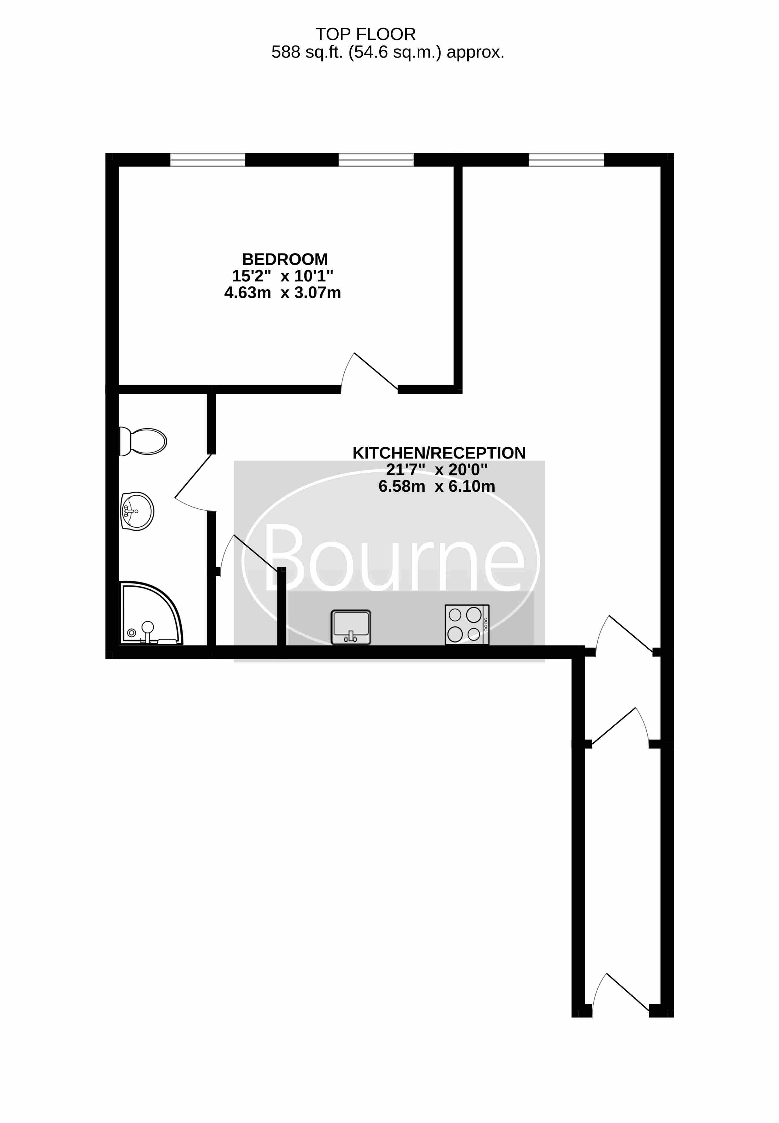 Flat 11, 22-24, Commercial Way, Woking floorplan