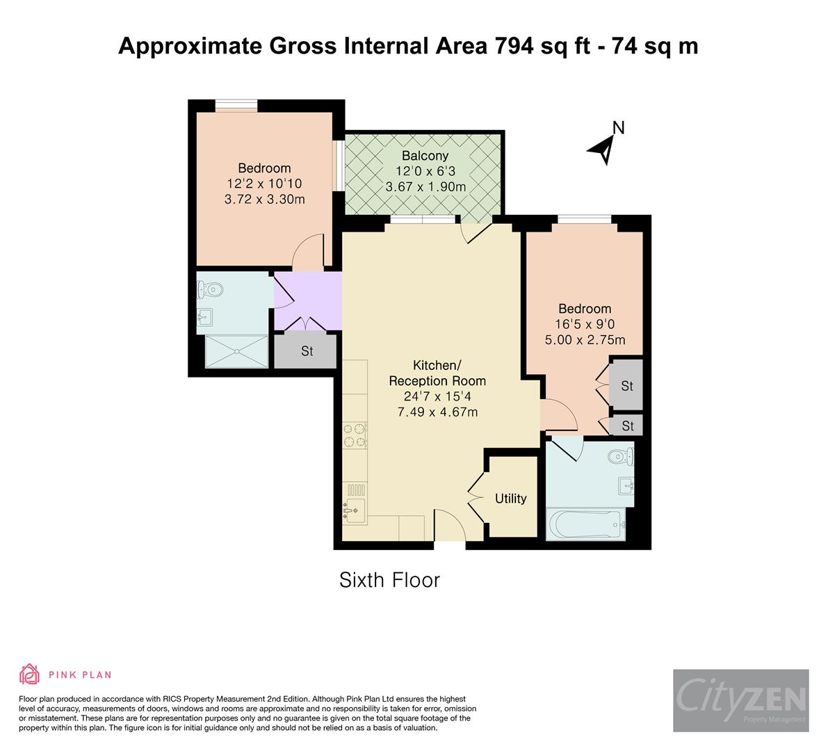 601 Gilham House, 9 Southlake Road, London floorplan