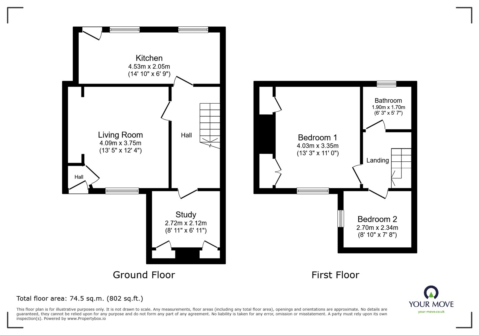 1, School View, Oswestry floorplan