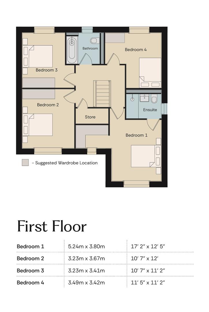 Plot 372 The Langton, The Greenways, Goole floorplan