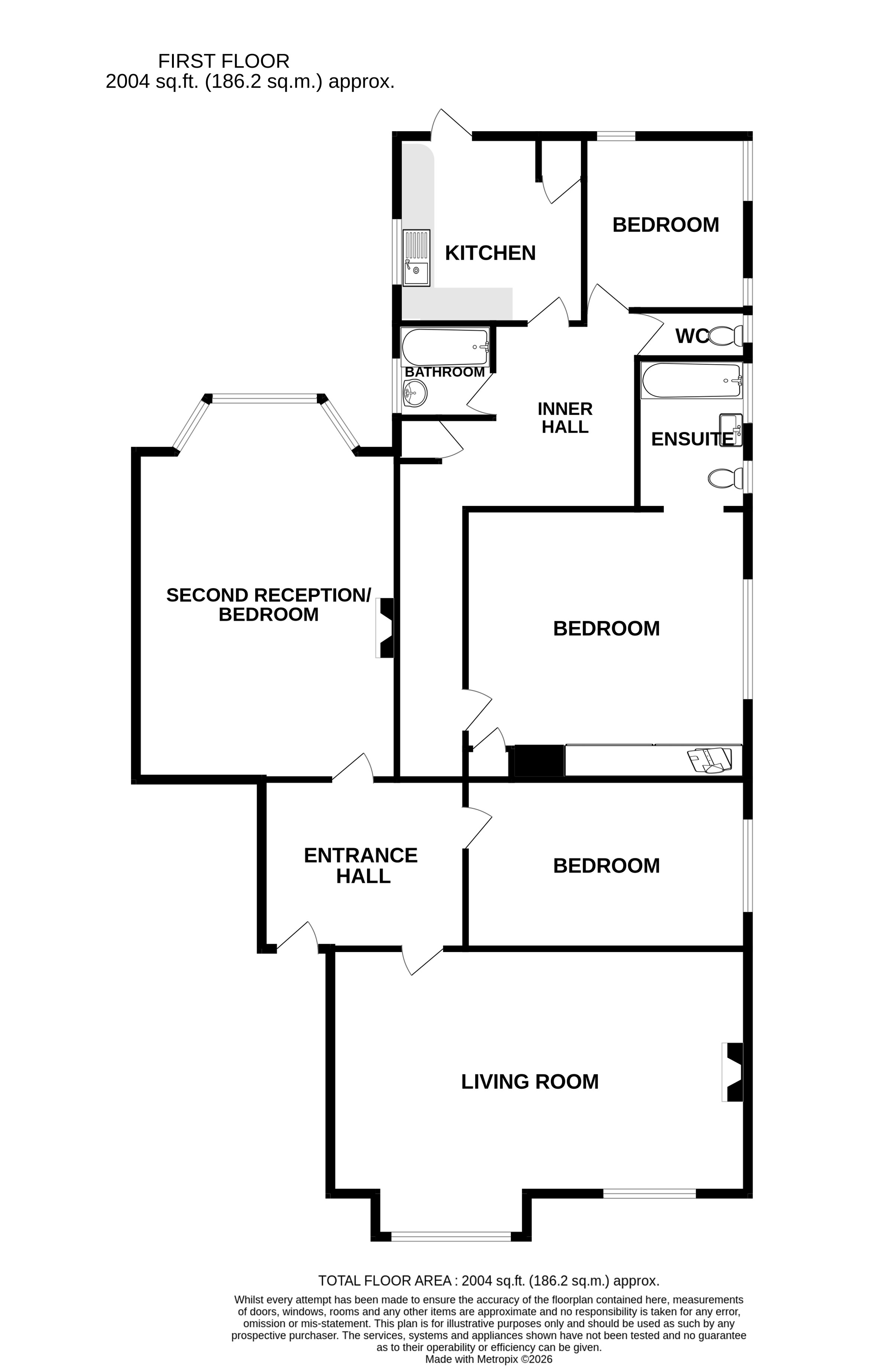 3 Clarendon Court , Bolsover Road, Eastbourne floorplan
