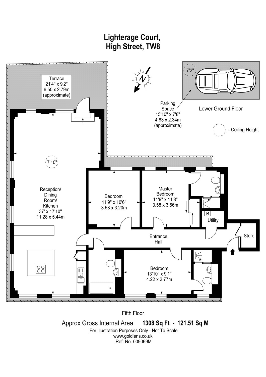 3 Bedrooms Flat for sale in High Street, Brentford, Middlesex TW8