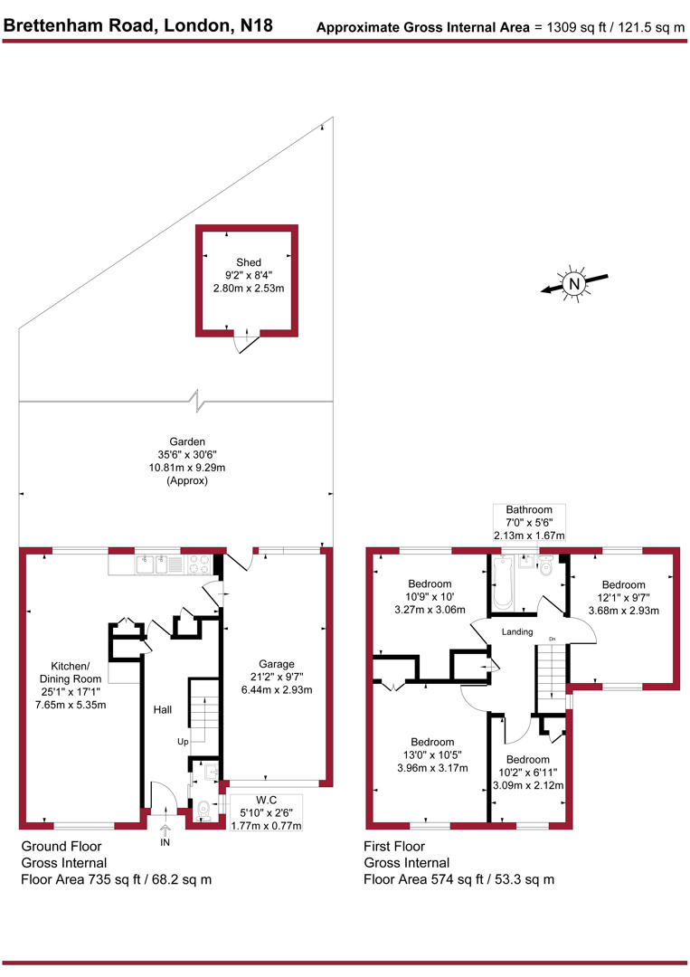 201, Brettenham Road, London floorplan