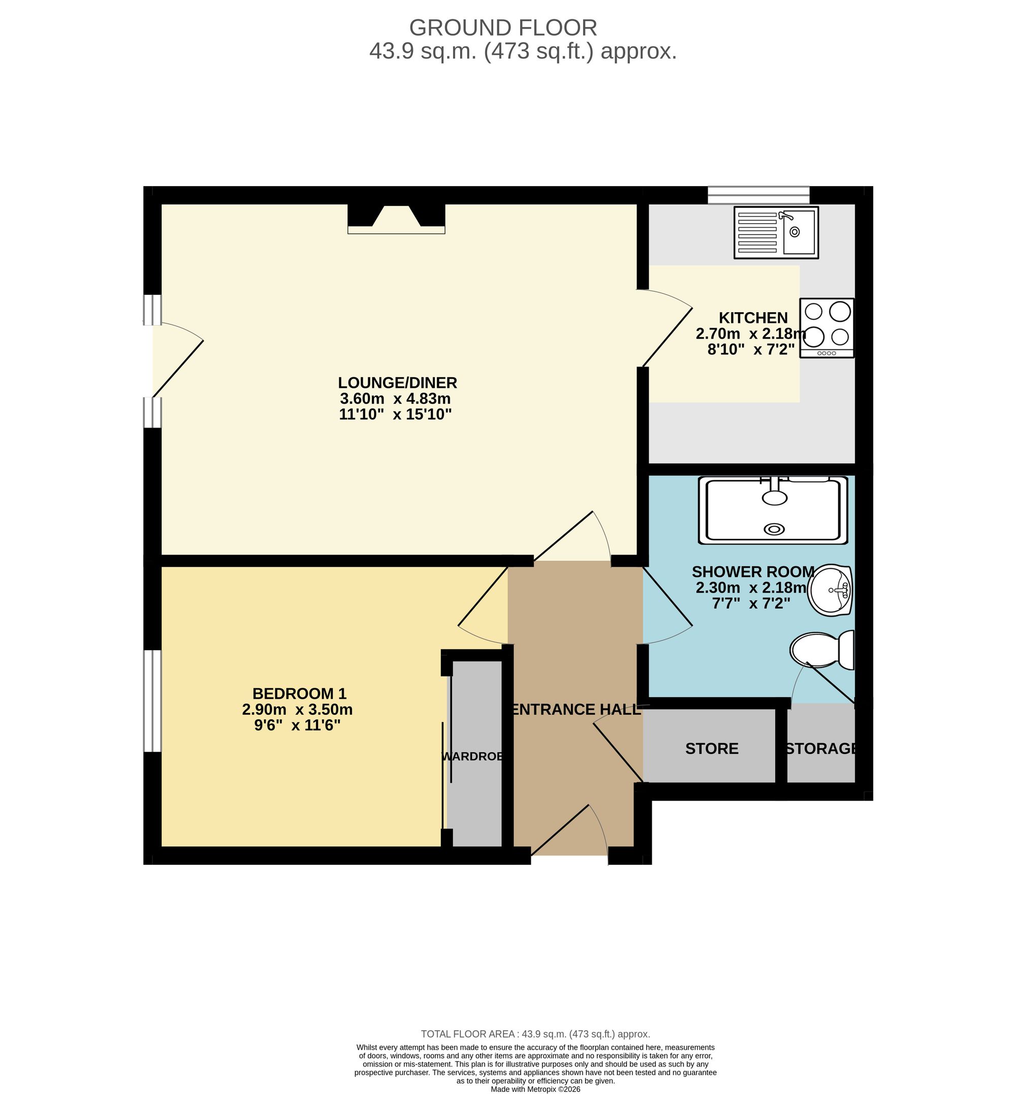 23 Fieldfare House, Chesterfield floorplan