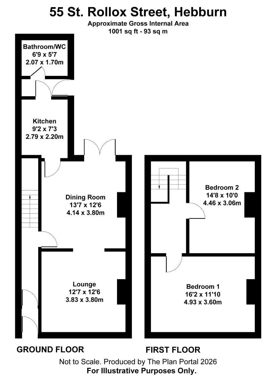 55, St. Rollox Street, Hebburn floorplan
