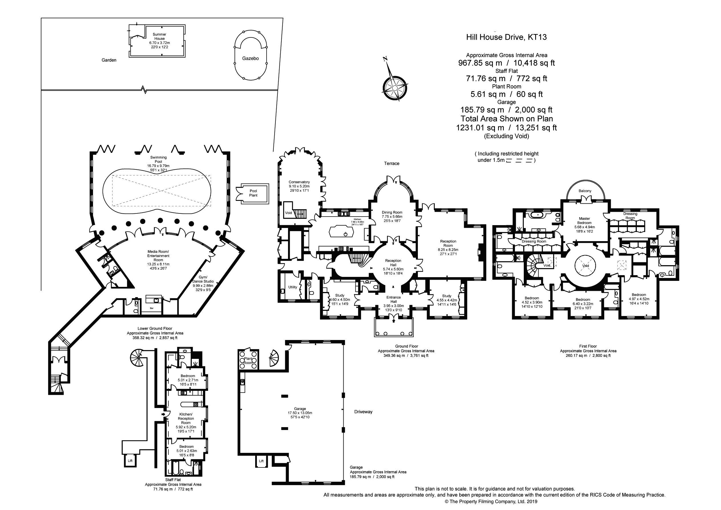 6 Bedrooms Detached house to rent in Hill House Drive, Weybridge, Surrey KT13