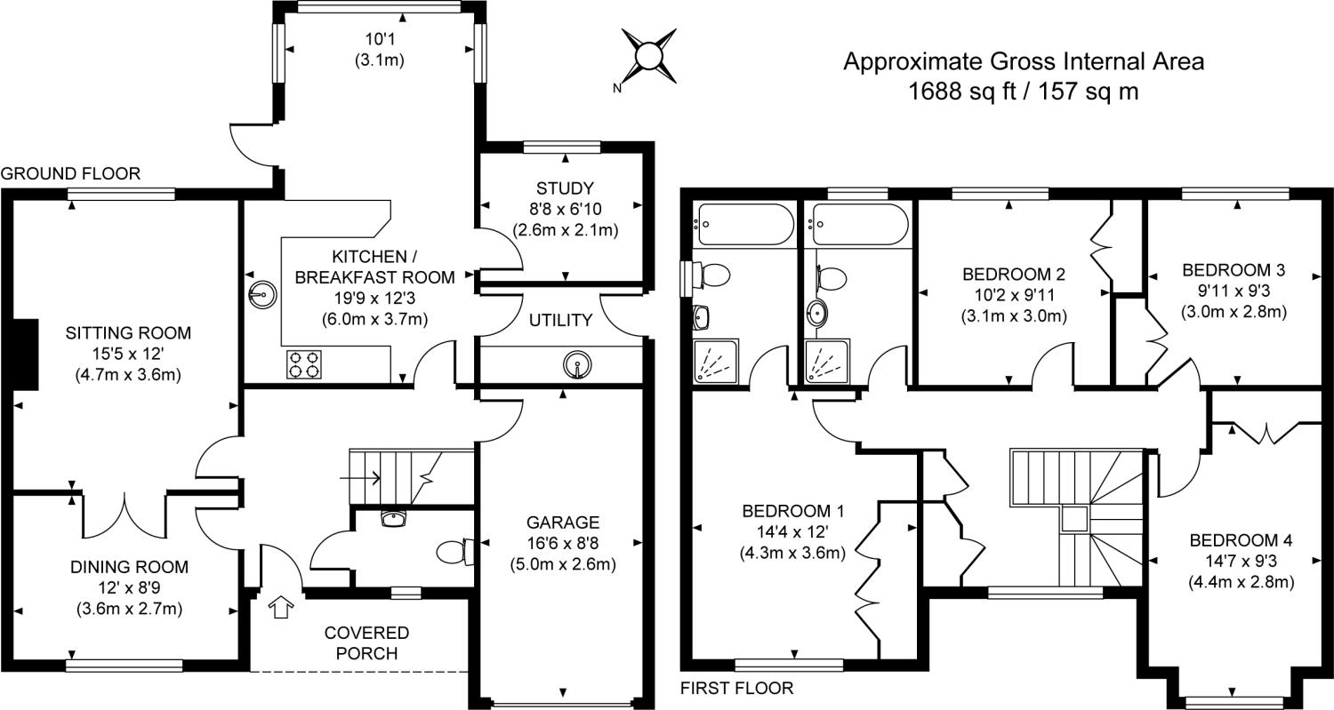 3, Old Oak Gardens, Horsell floorplan