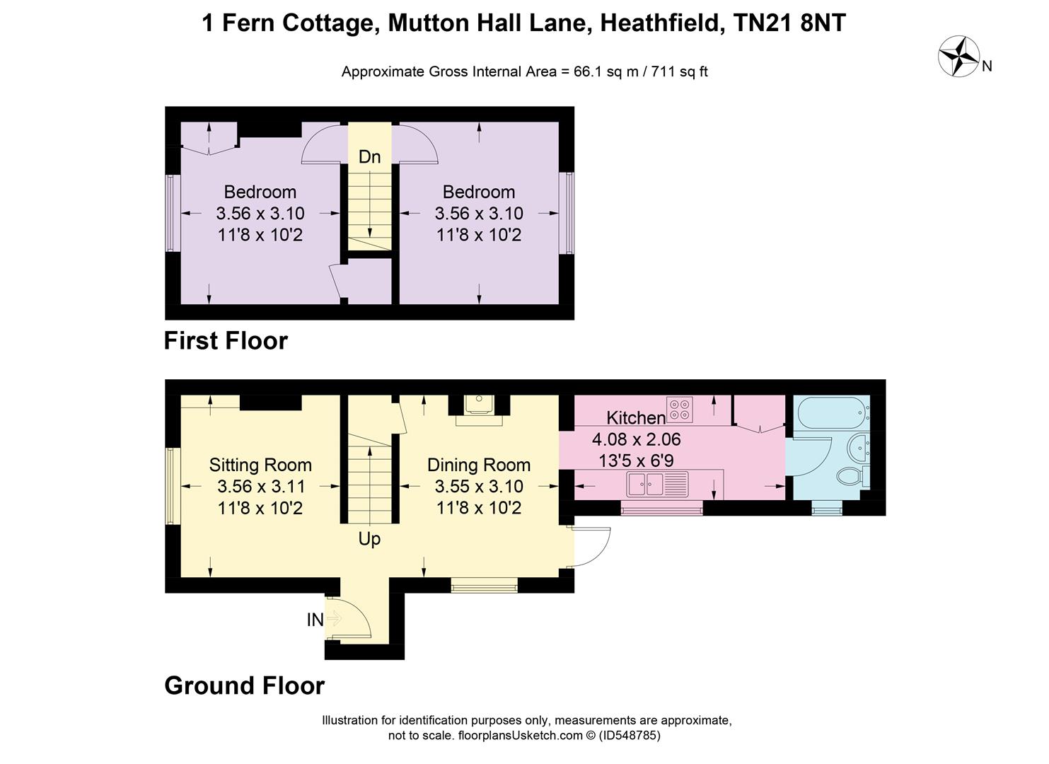 2 Bedrooms Semi-detached house for sale in Mutton Hall Lane, Heathfield TN21