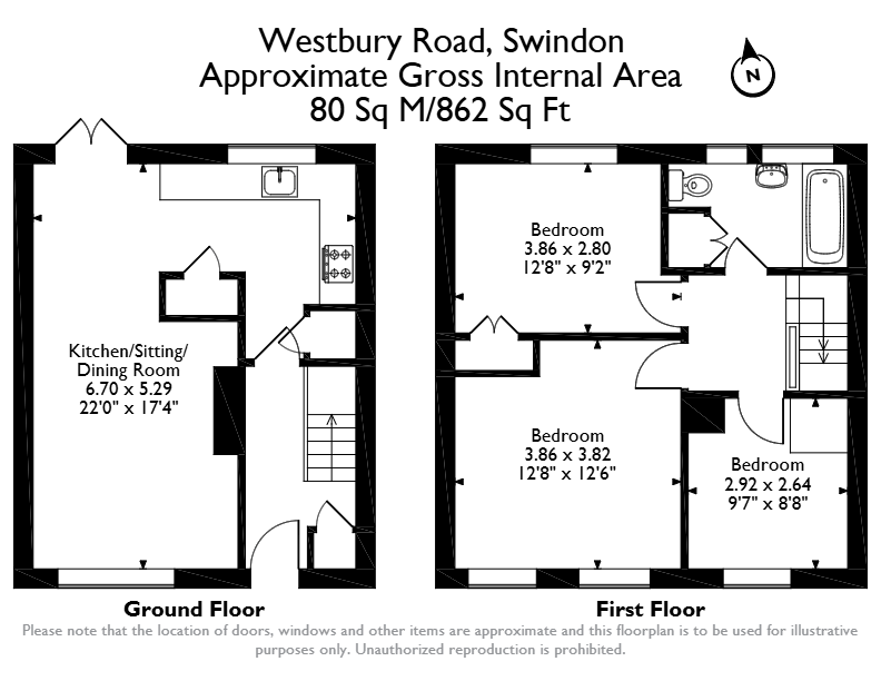 12, Westbury Road, Swindon floorplan