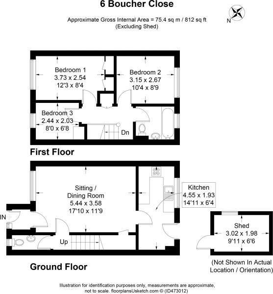 3 Bedrooms Terraced house for sale in Boucher Close, Grove, Wantage OX12