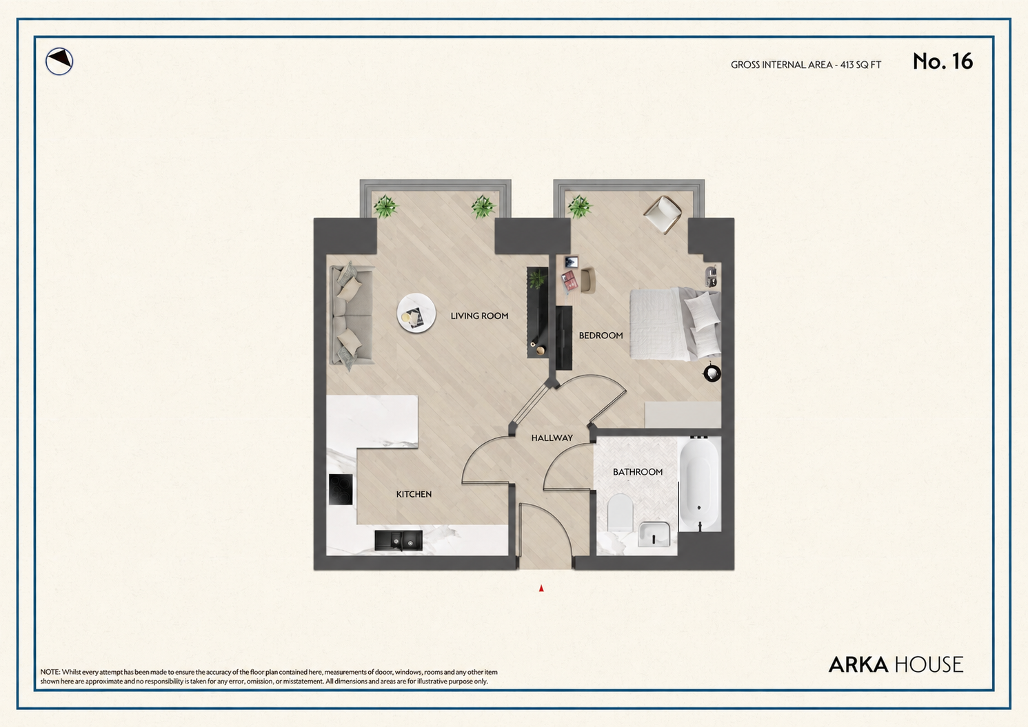 Flat 16, High Road, London floorplan