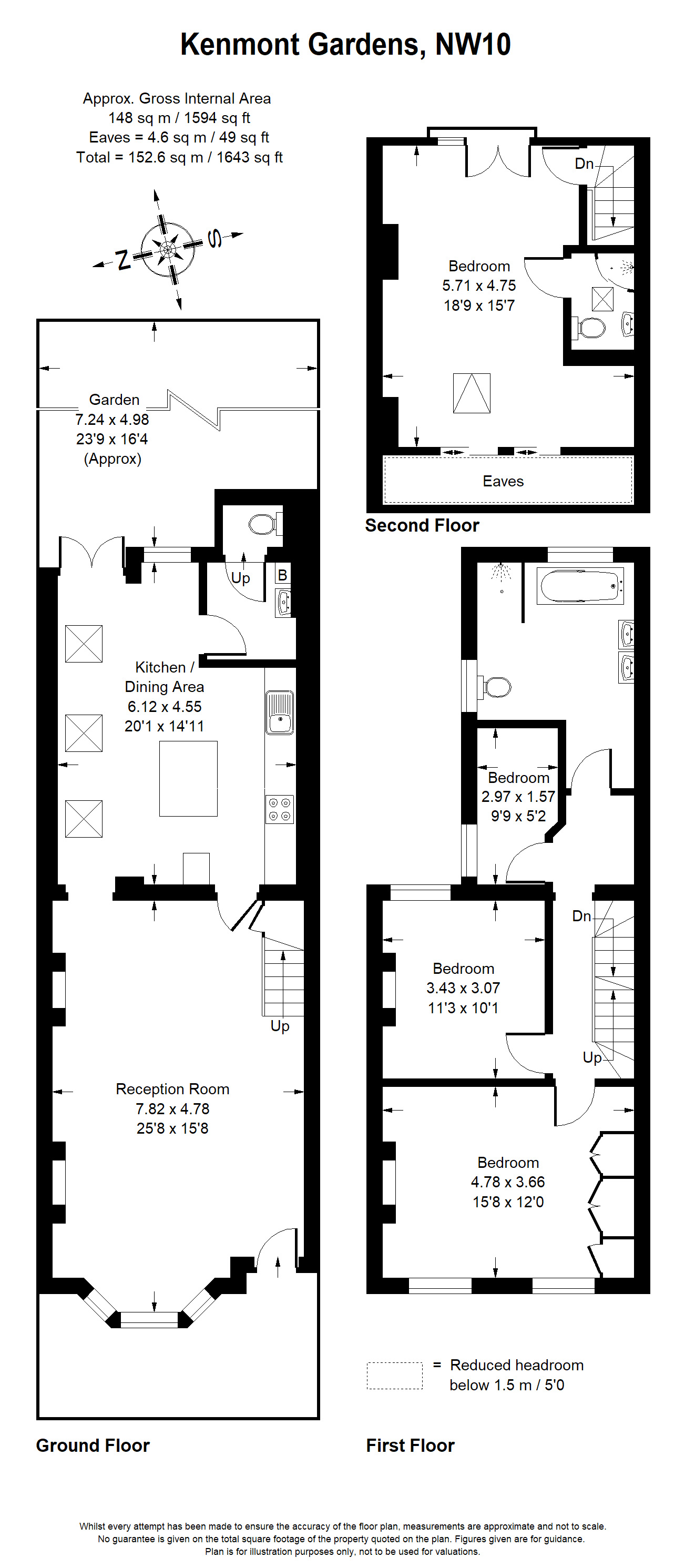 4 Bedrooms Terraced house for sale in Kenmont Gardens, London NW10