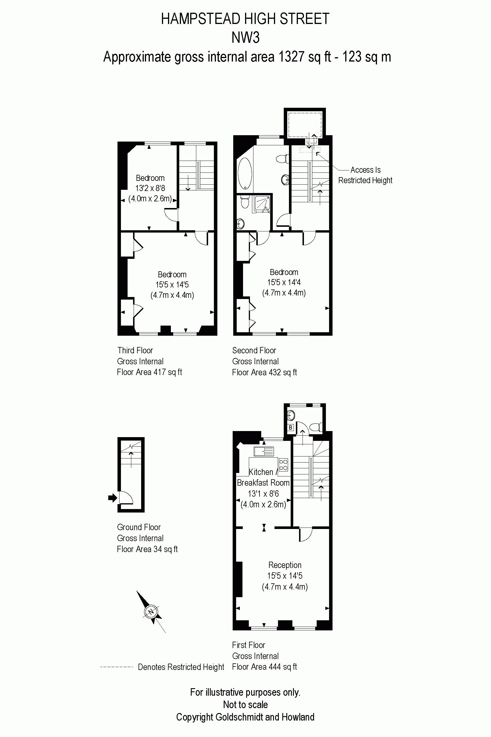 B, 9, Hampstead High Street, London floorplan