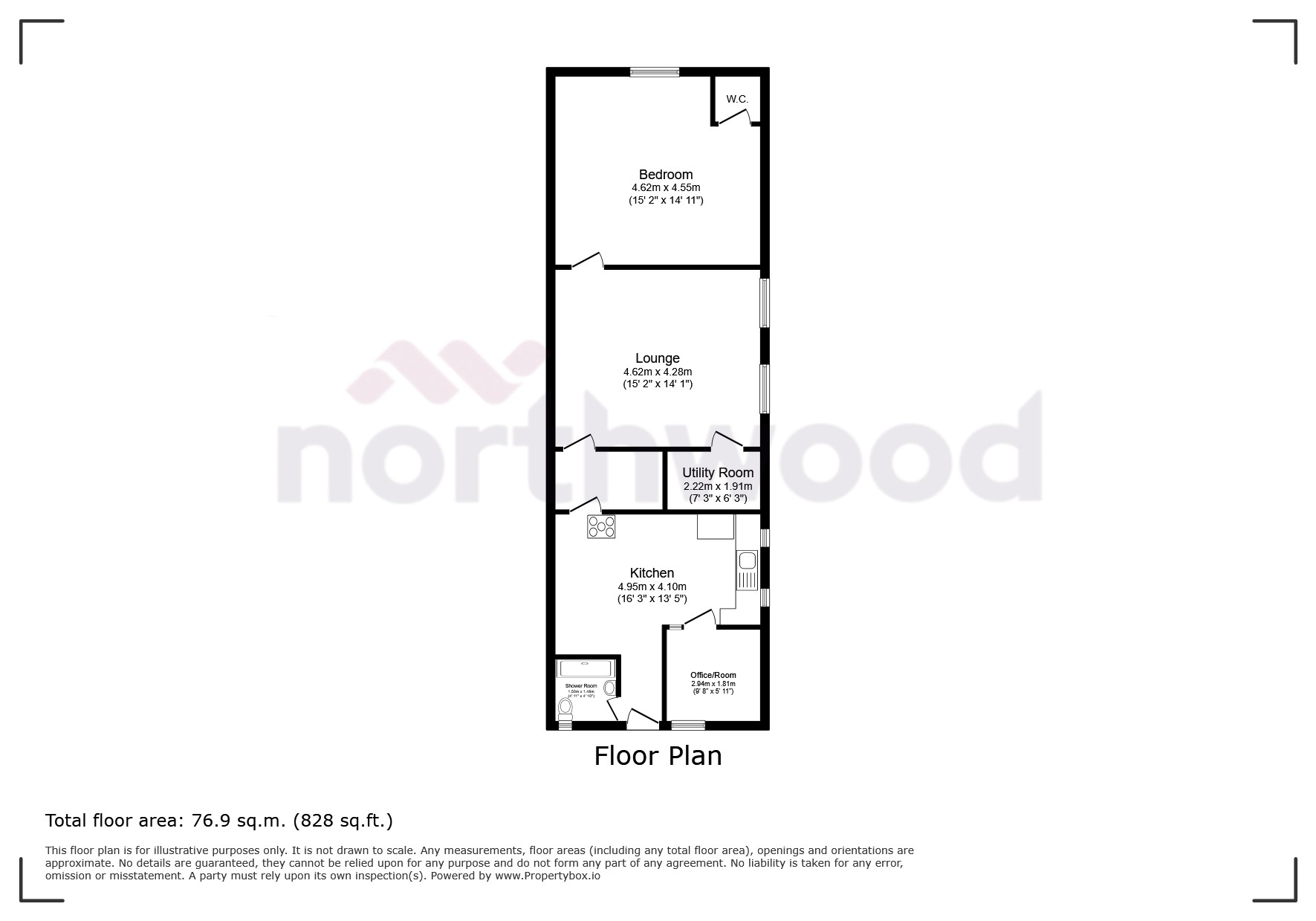 1a, Parsons Walk, Wigan floorplan