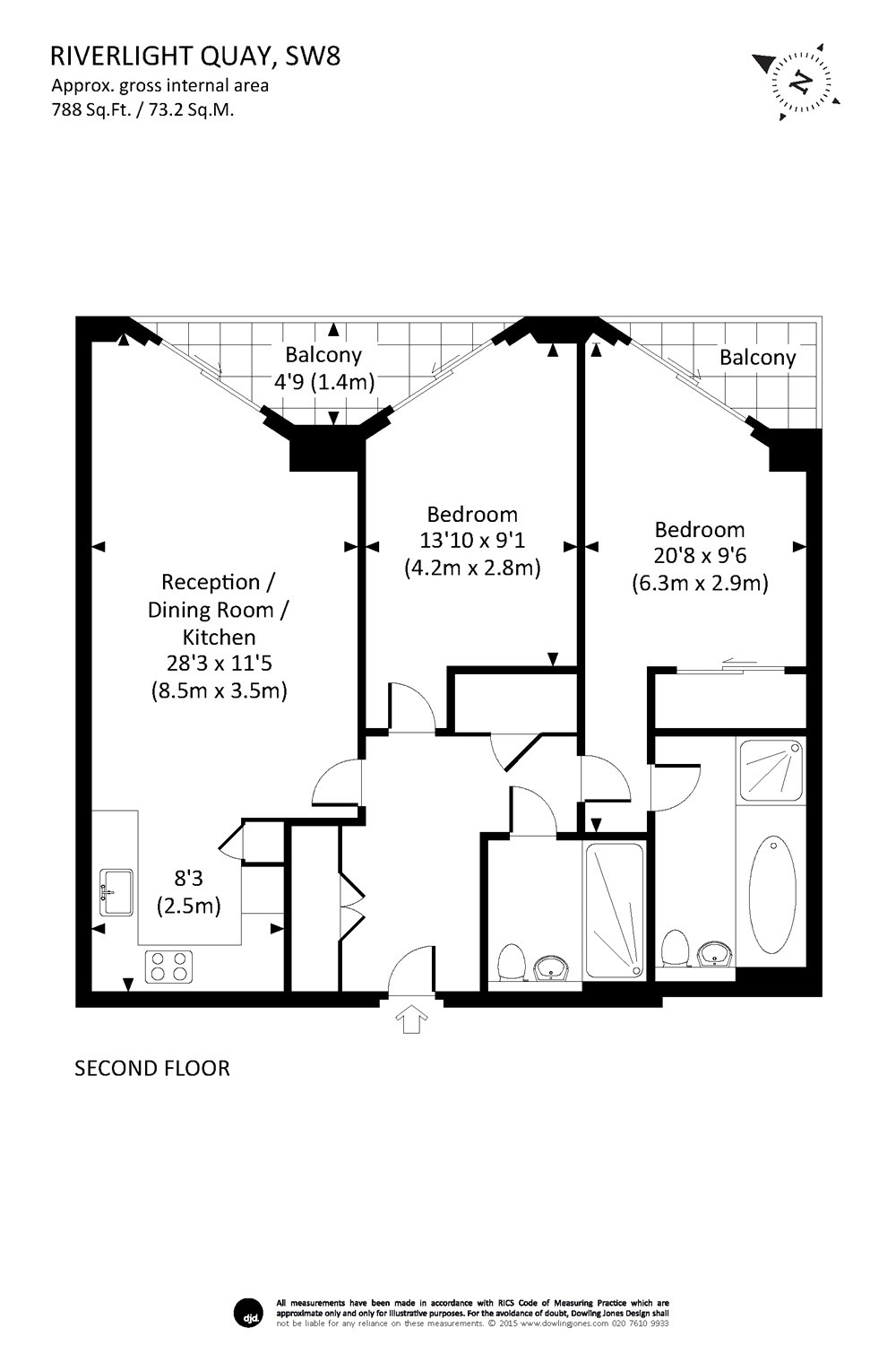 2 Bedrooms Flat for sale in Riverlight Quay, London SW11
